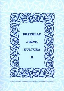 Okładka: Przekład - Język - Kultura, t. 2