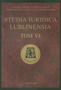 Okładka: Studia Iuridica Lublinensia, t. 6