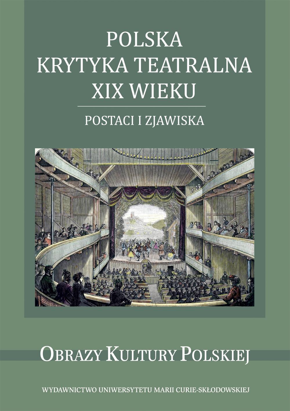 Okładka: Polska krytyka teatralna XIX wieku
