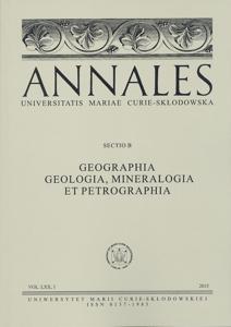 Okładka: Annales UMCS, sec. B (Geographia, Geologia, Mineralogia et Petrographia), vol. LXX, 1