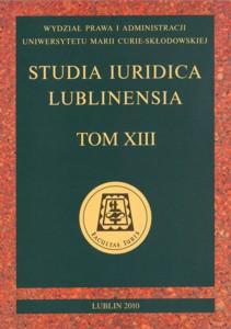 Okładka: Studia Iuridica Lublinensia, t. 13