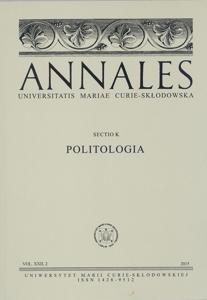 Okładka: Annales UMCS, sec. K (Politologia), vol. XXII, 2