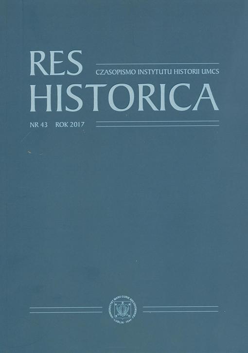 Okładka: Res Historica, t. 43