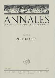 Okładka: Annales UMCS, sec. K (Politologia), vol. XXI, 2