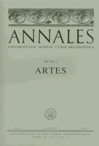 Okładka: Annales UMCS, sec. L (Artes), vol. I